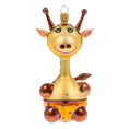 Load image into Gallery viewer, Giggly Giraffe Handmade Glass Christmas ornament. free blowing

