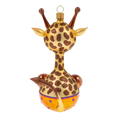 Load image into Gallery viewer, Giggly Giraffe Handmade Glass Christmas ornament. free blowing
