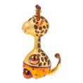 Load image into Gallery viewer, Giggly Giraffe Handmade Glass Christmas ornament. free blowing
