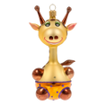 Load image into Gallery viewer, Giggly Giraffe Handmade Glass Christmas ornament. free blowing 2020-052
