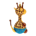 Jovial Azure Wanderer | Hand-Painted Glass Ornament | Blubom 2020-053