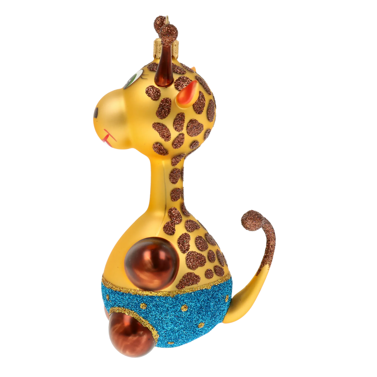 Jovial Azure Wanderer | Hand-Painted Glass Ornament | Blubom 2020-053