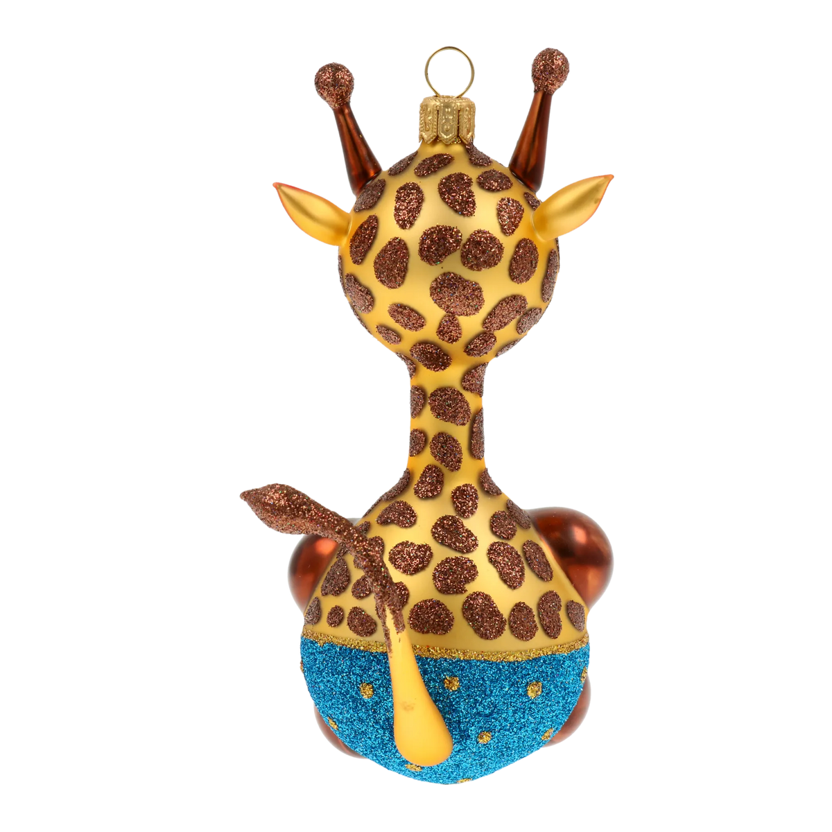 Jovial Azure Wanderer | Hand-Painted Glass Ornament | Blubom 2020-053