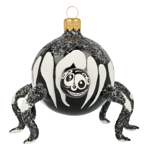 Spider in Love - Charming Glass Decoration. Handmade Glass Christmas ornament. 2020-059