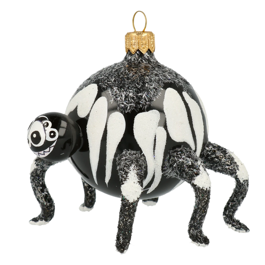 Spider in Love - Charming Glass Decoration. Handmade Glass Christmas ornament. 2020-059