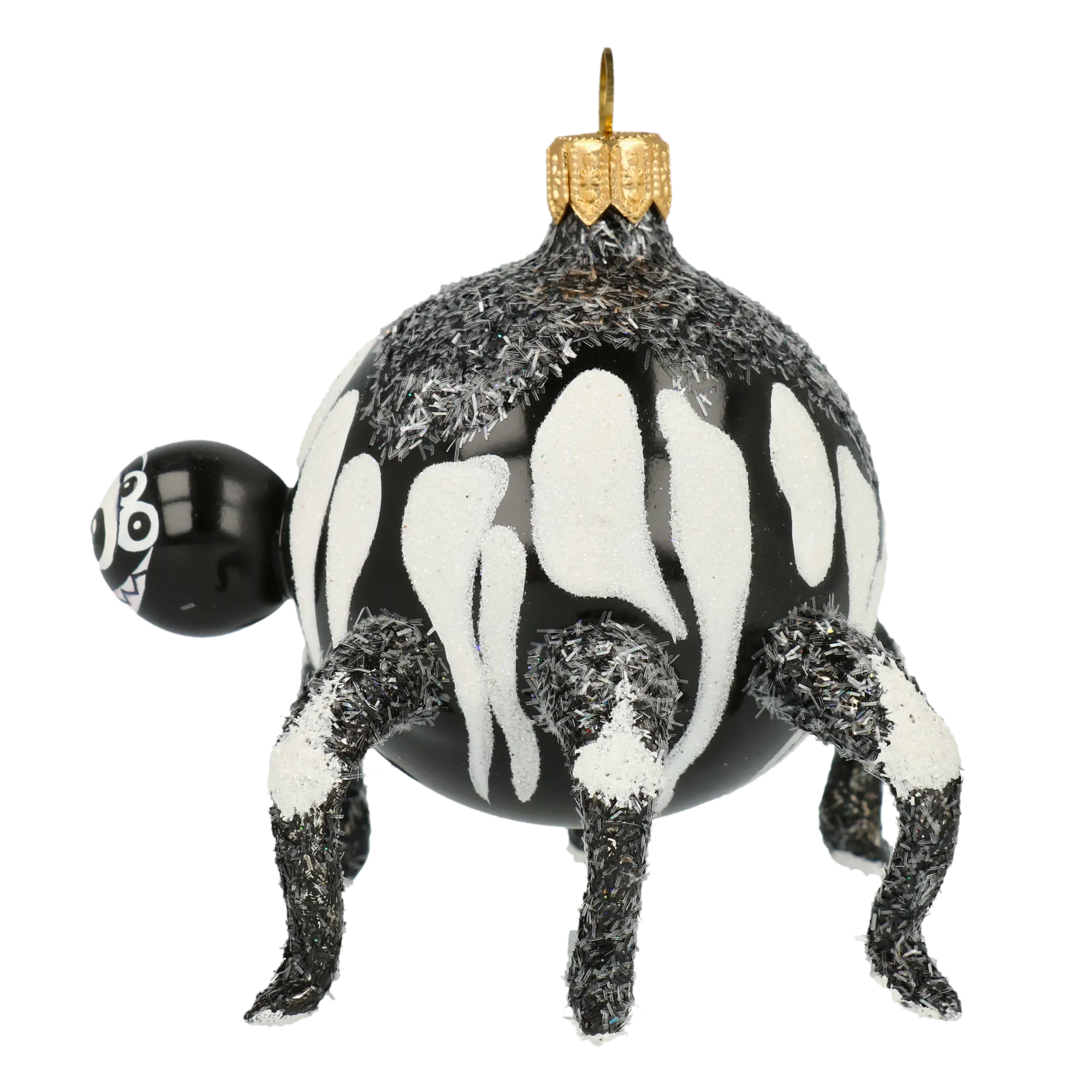 Spider in Love - Charming Glass Decoration. Handmade Glass Christmas ornament. 2020-059