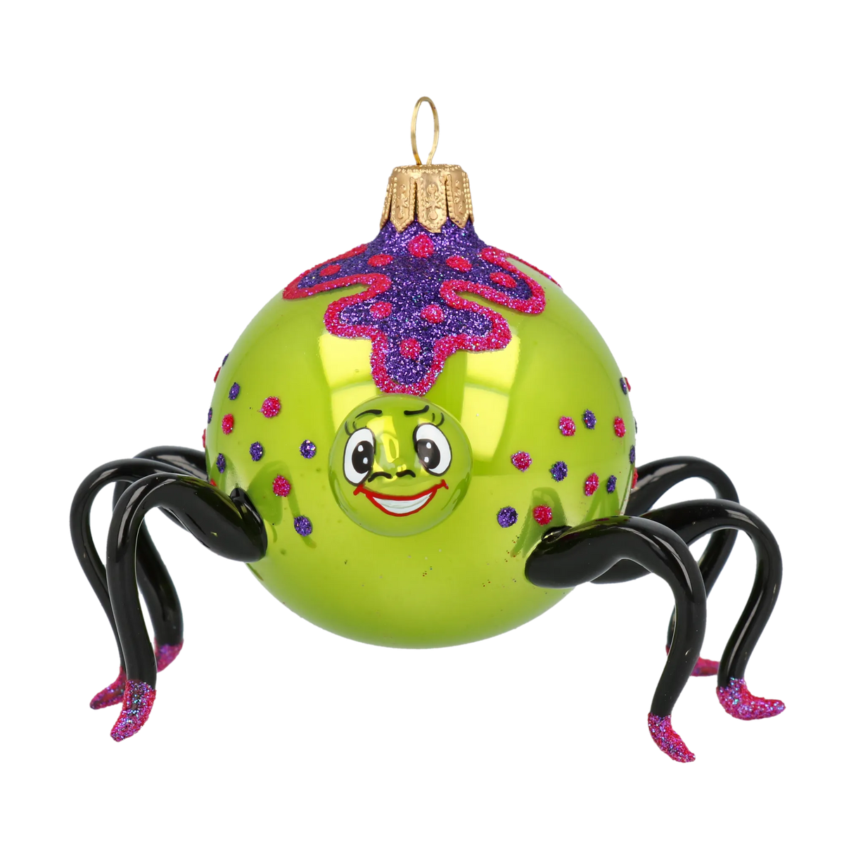 Mirthful Weaver | Hand-Painted Glass Ornament | Blubom 2020-060