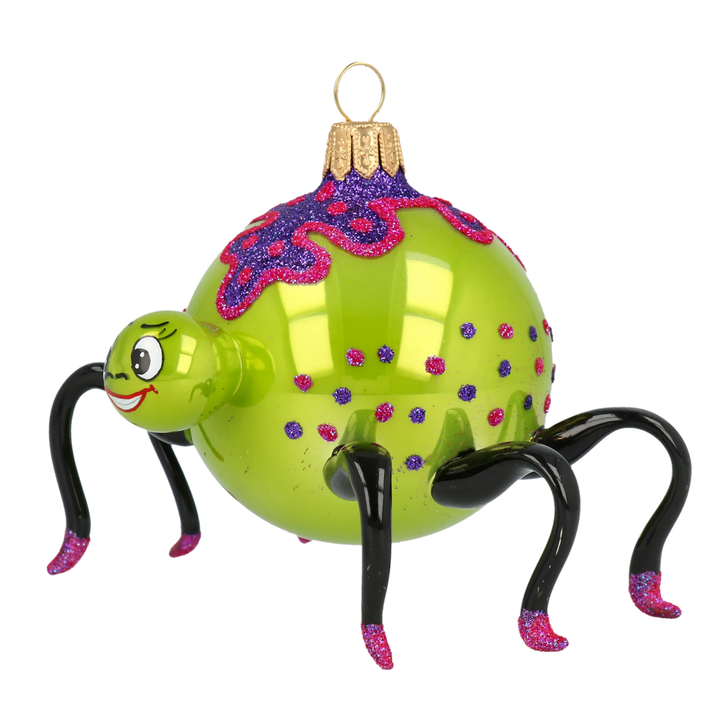 Mirthful Weaver | Hand-Painted Glass Ornament | Blubom 2020-060