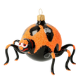 Load image into Gallery viewer, Spooky Blaze  Halloween Spider  Glass Christmas ornament free blowing
