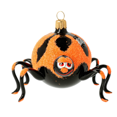 Many-Eyed Spider in Tangerine & Onyx