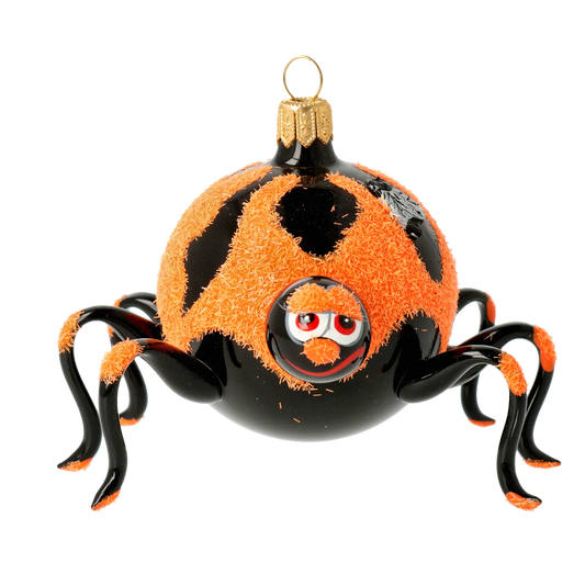Spooky Blaze  Halloween Spider  Glass Christmas ornament free blowing 2020-062