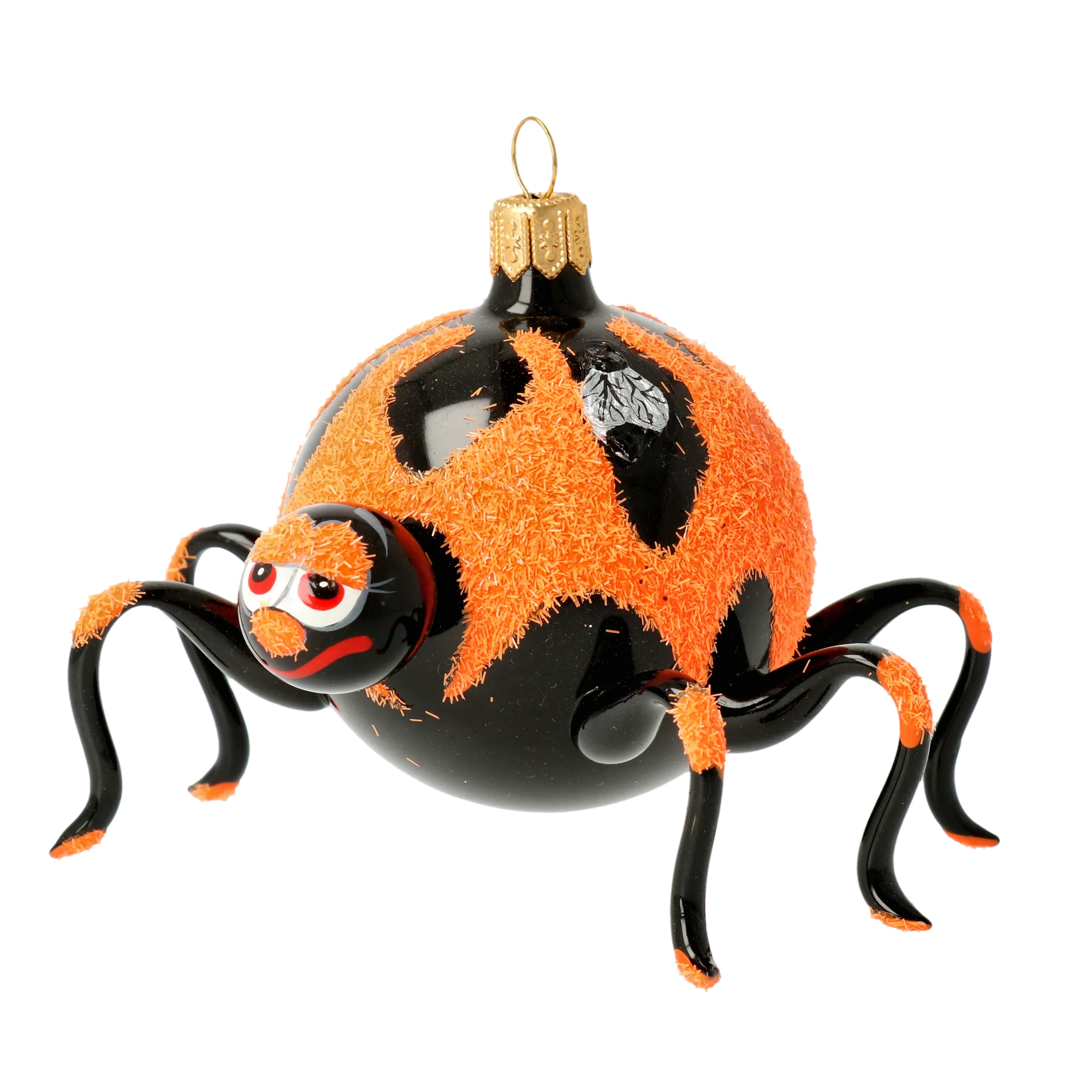 Spooky Blaze  Halloween Spider  Glass Christmas ornament free blowing 2020-062