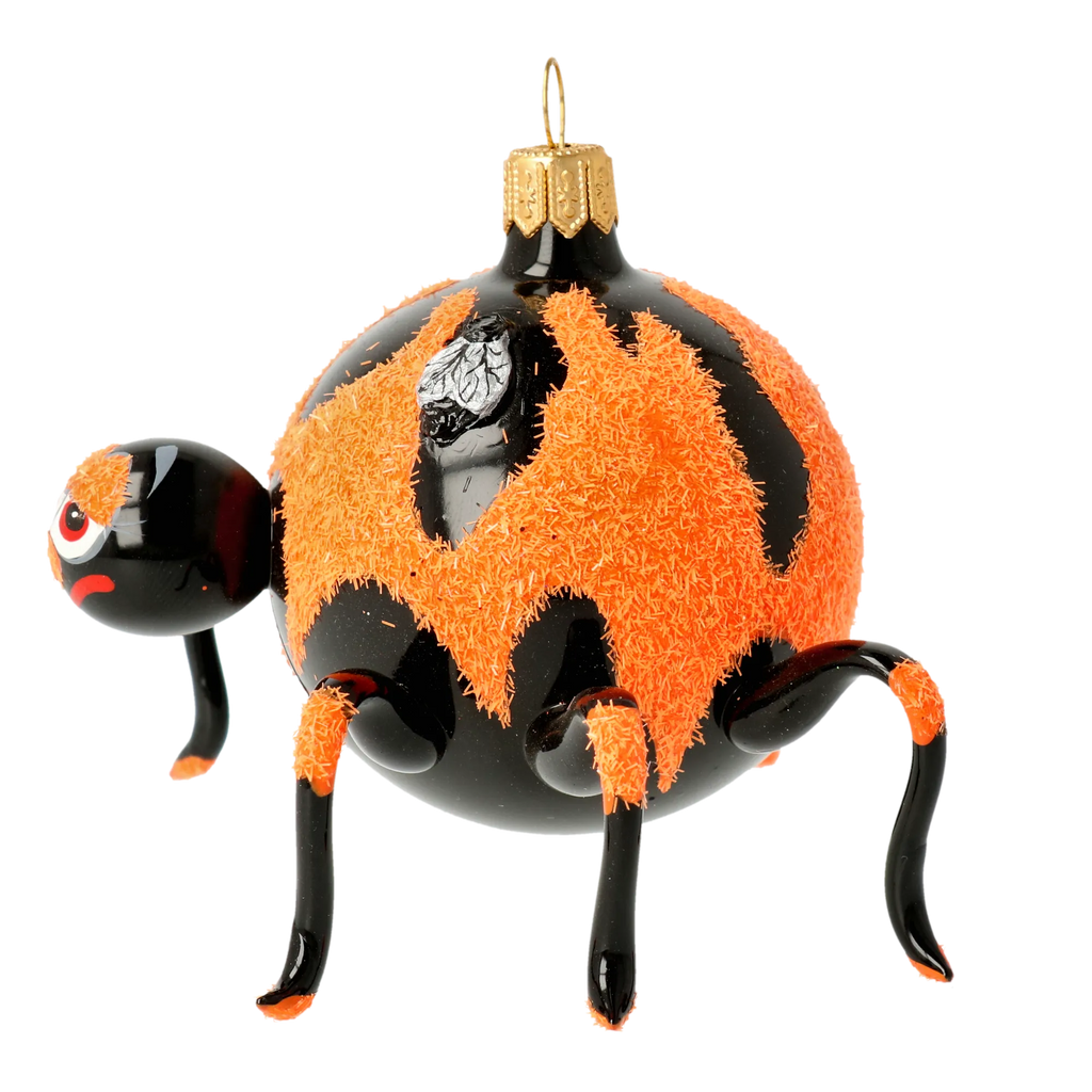 Drowsy Velvet Weaver | Hand-Painted Glass Ornament | Blubom 2020-062