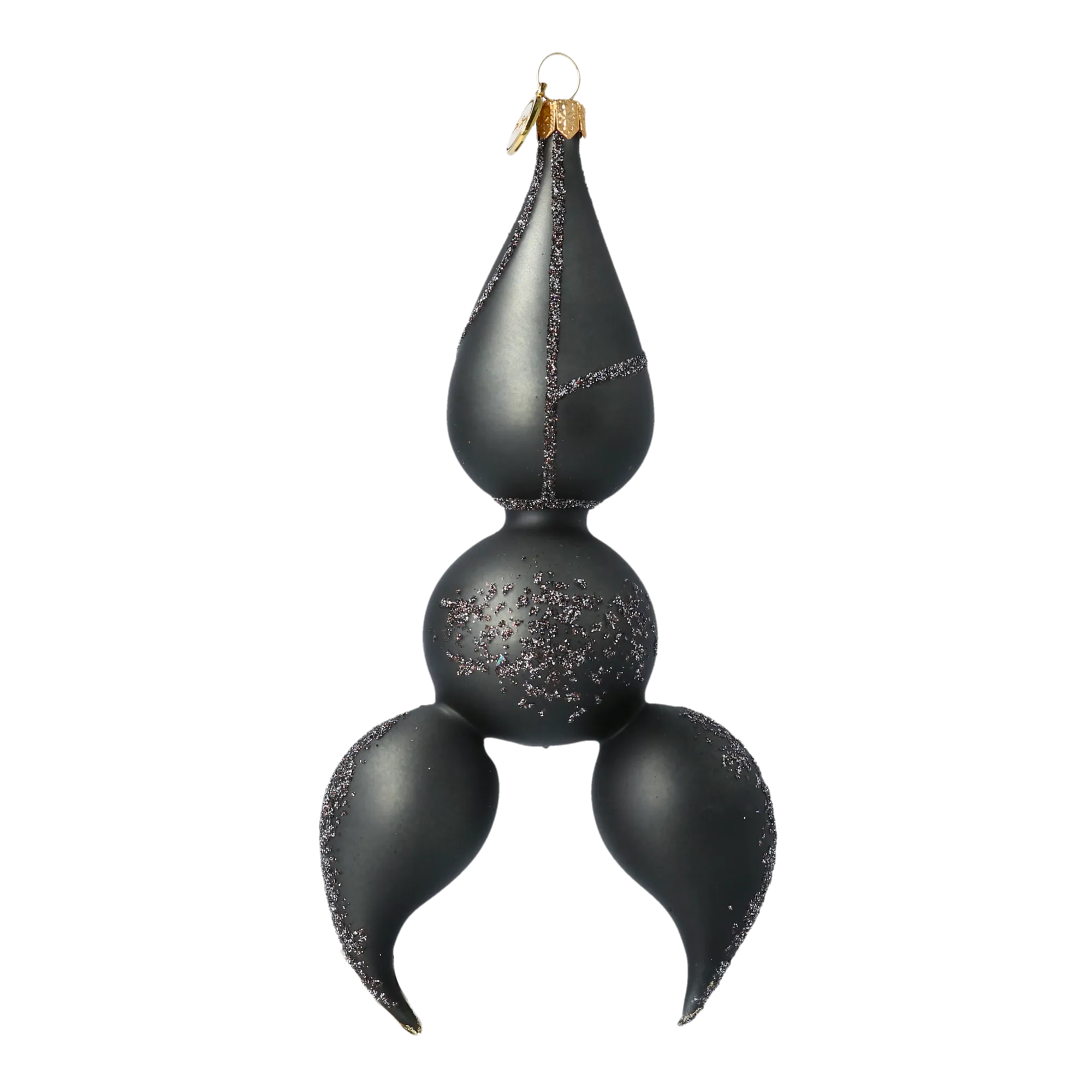 Nocturnal Violet Sentinel | Hand-Painted Glass Ornament | Blubom 2020-065