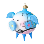 Serene Blossom Trotter | Hand-Painted Glass Ornament | Blubom 2020-073