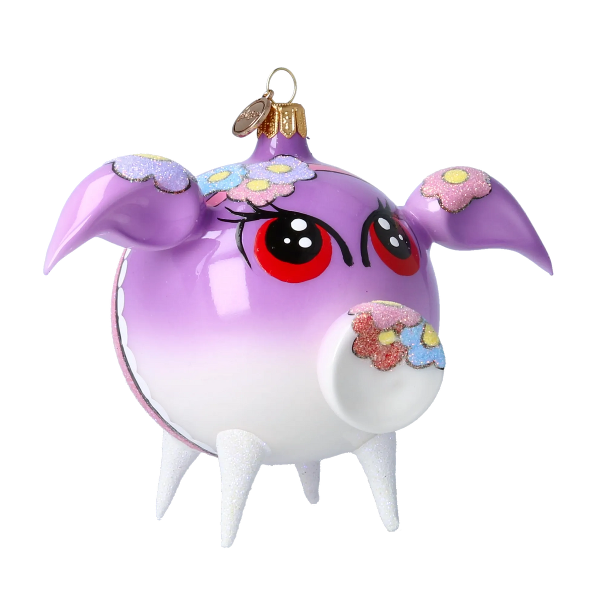 Wistful Petal Sentinel | Hand-Painted Glass Ornament | Blubom 2020-074