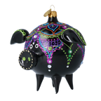 Noble Midnight Mosaic | Hand-Painted Glass Ornament | Blubom 2020-075