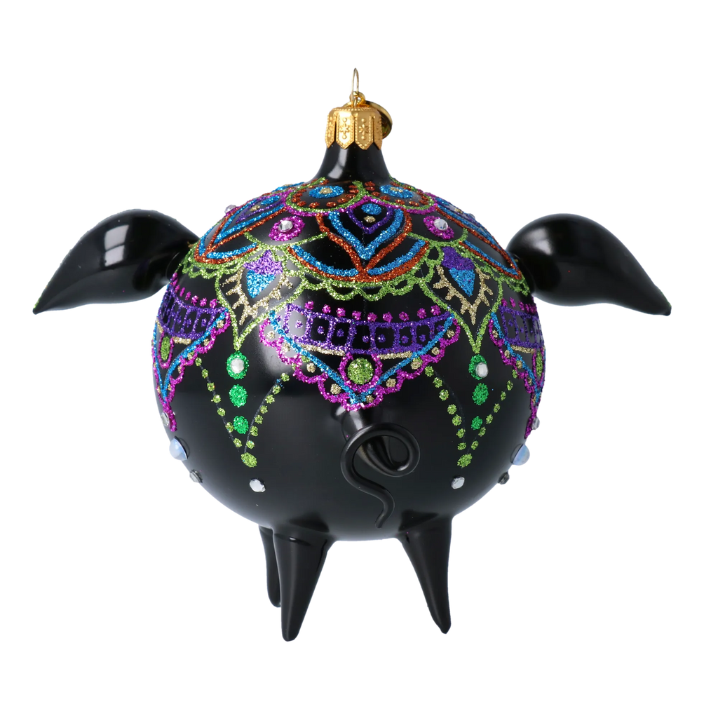 Noble Midnight Mosaic | Hand-Painted Glass Ornament | Blubom 2020-075