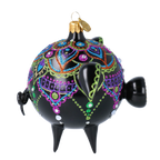 Noble Midnight Mosaic | Hand-Painted Glass Ornament | Blubom 2020-075