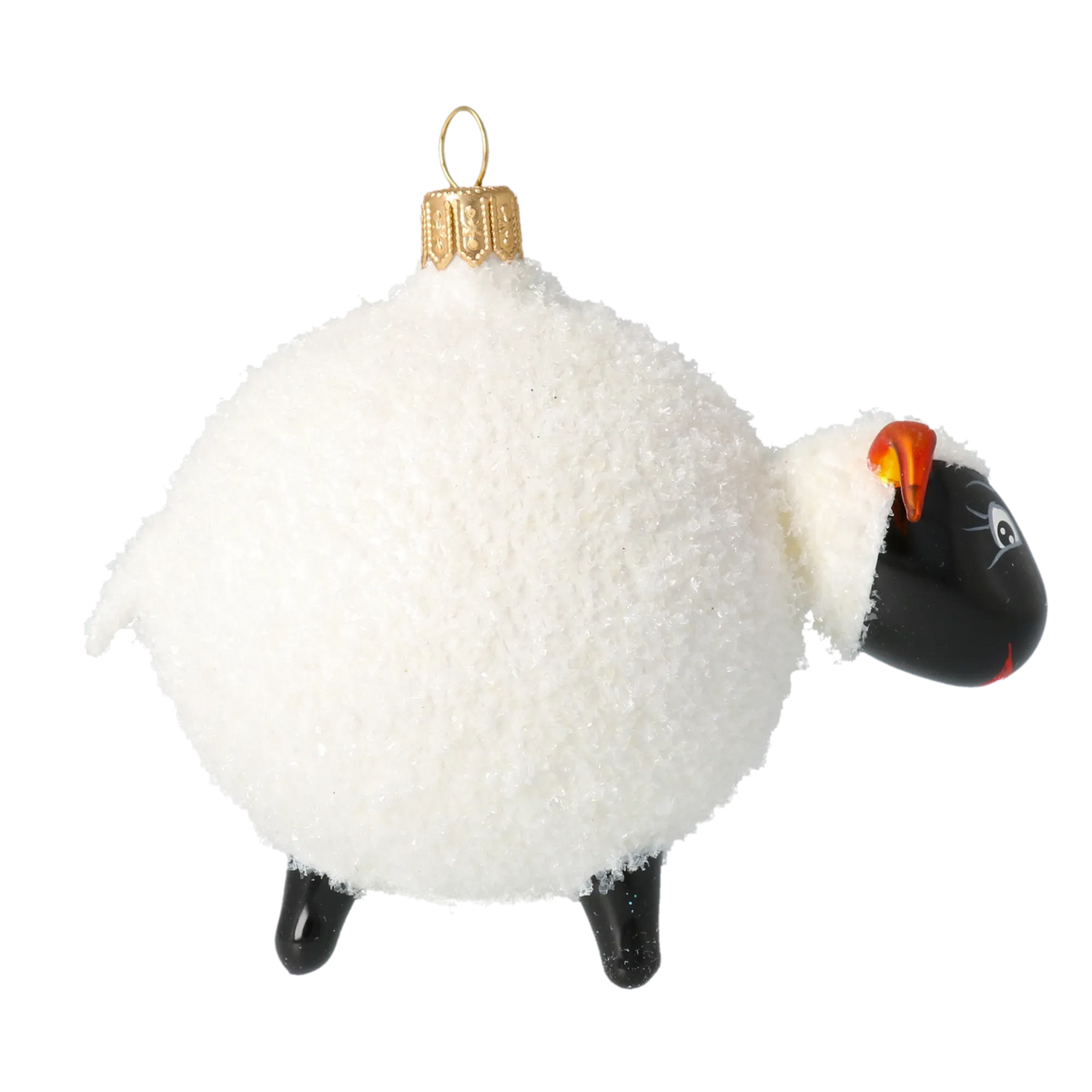 Inquisitive Highland Ram | Hand-Painted Glass Ornament | Blubom 2020-078