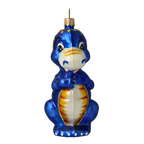 Pensive Azure Titan | Hand-Painted Glass Ornament | Blubom 2020-081