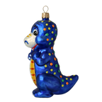Pensive Azure Titan | Hand-Painted Glass Ornament | Blubom 2020-081