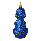 Pensive Azure Titan | Hand-Painted Glass Ornament | Blubom 2020-081