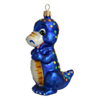 Pensive Azure Titan | Hand-Painted Glass Ornament | Blubom 2020-081
