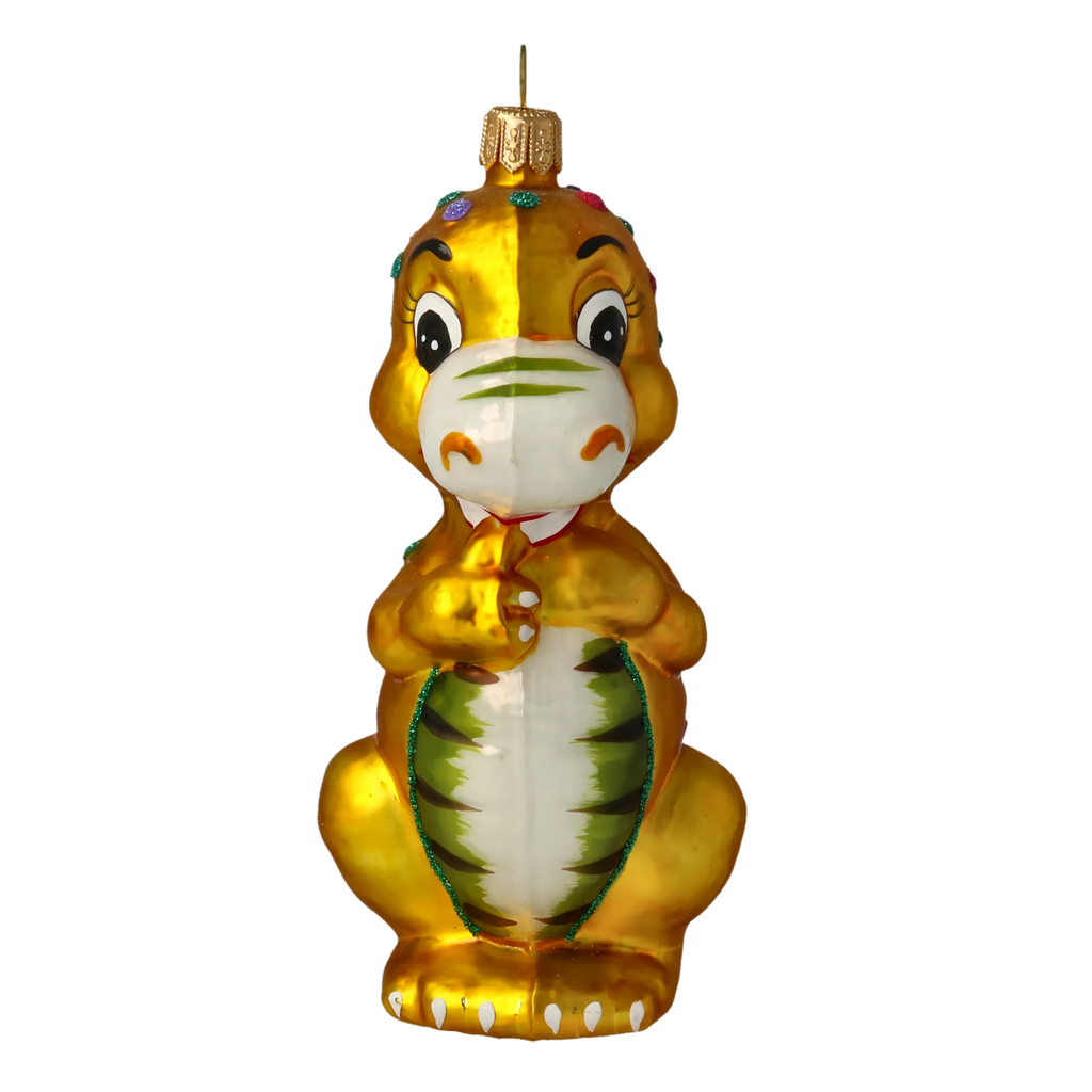 Inquisitive Sovereign | Hand-Painted Glass Ornament | Blubom 2020-082