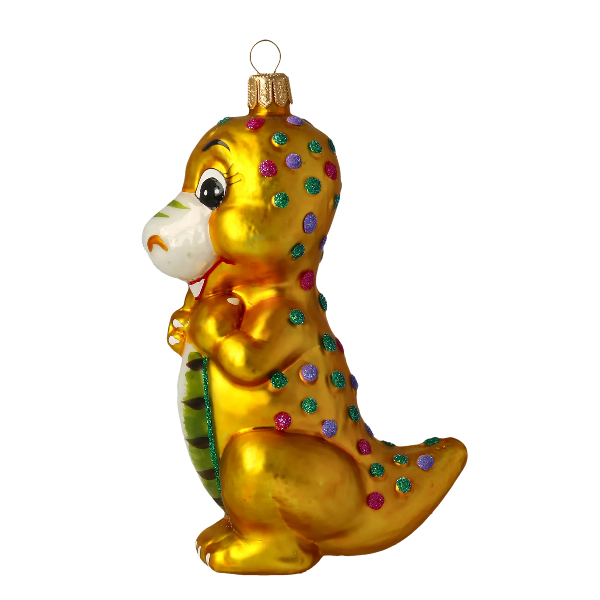 Inquisitive Sovereign | Hand-Painted Glass Ornament | Blubom 2020-082