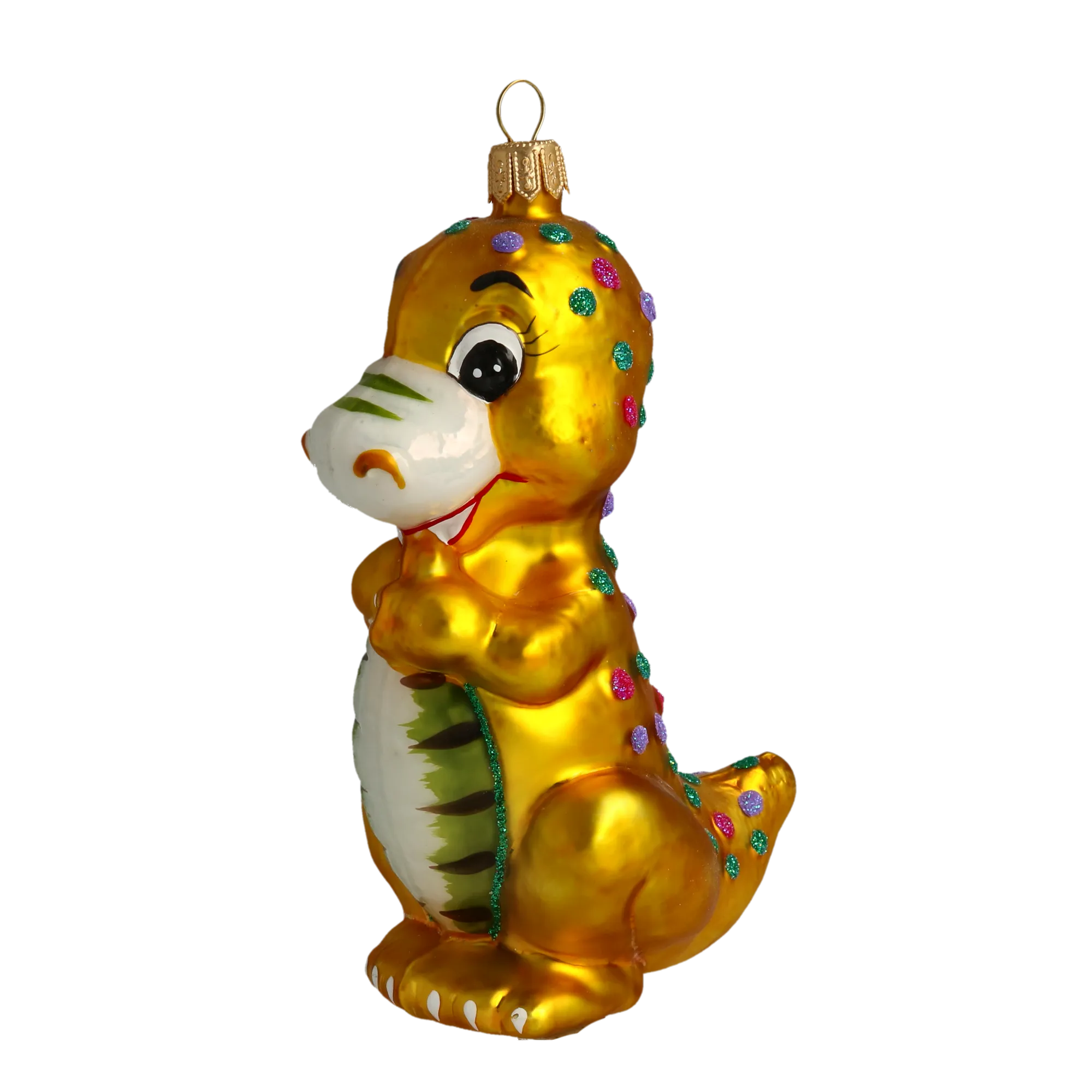 Inquisitive Sovereign | Hand-Painted Glass Ornament | Blubom 2020-082
