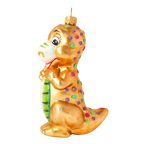 Gentle Gilded Behemoth | Hand-Painted Glass Ornament | Blubom 2020-084