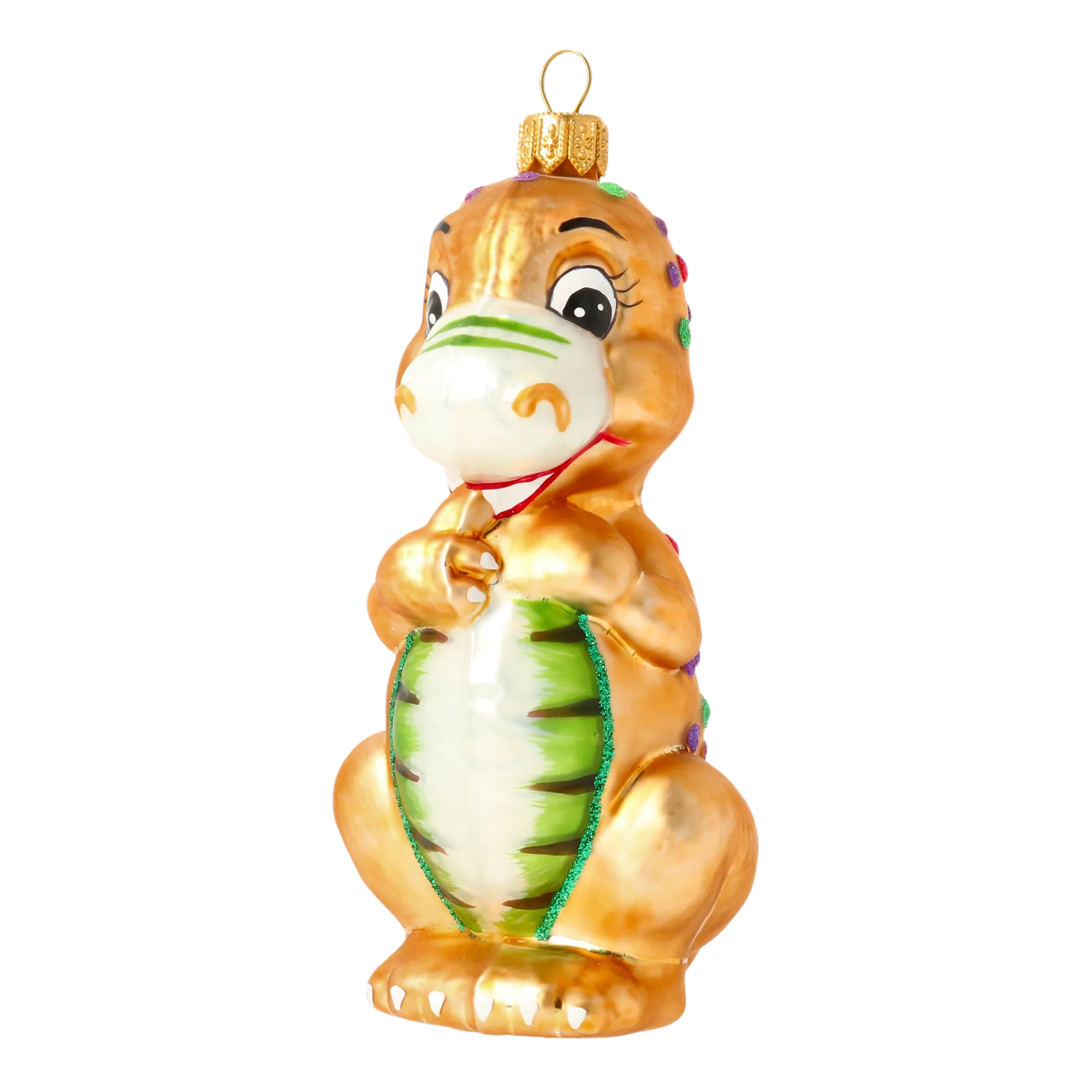 Gentle Gilded Behemoth | Hand-Painted Glass Ornament | Blubom 2020-084