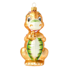 Gentle Gilded Behemoth | Hand-Painted Glass Ornament | Blubom 2020-084