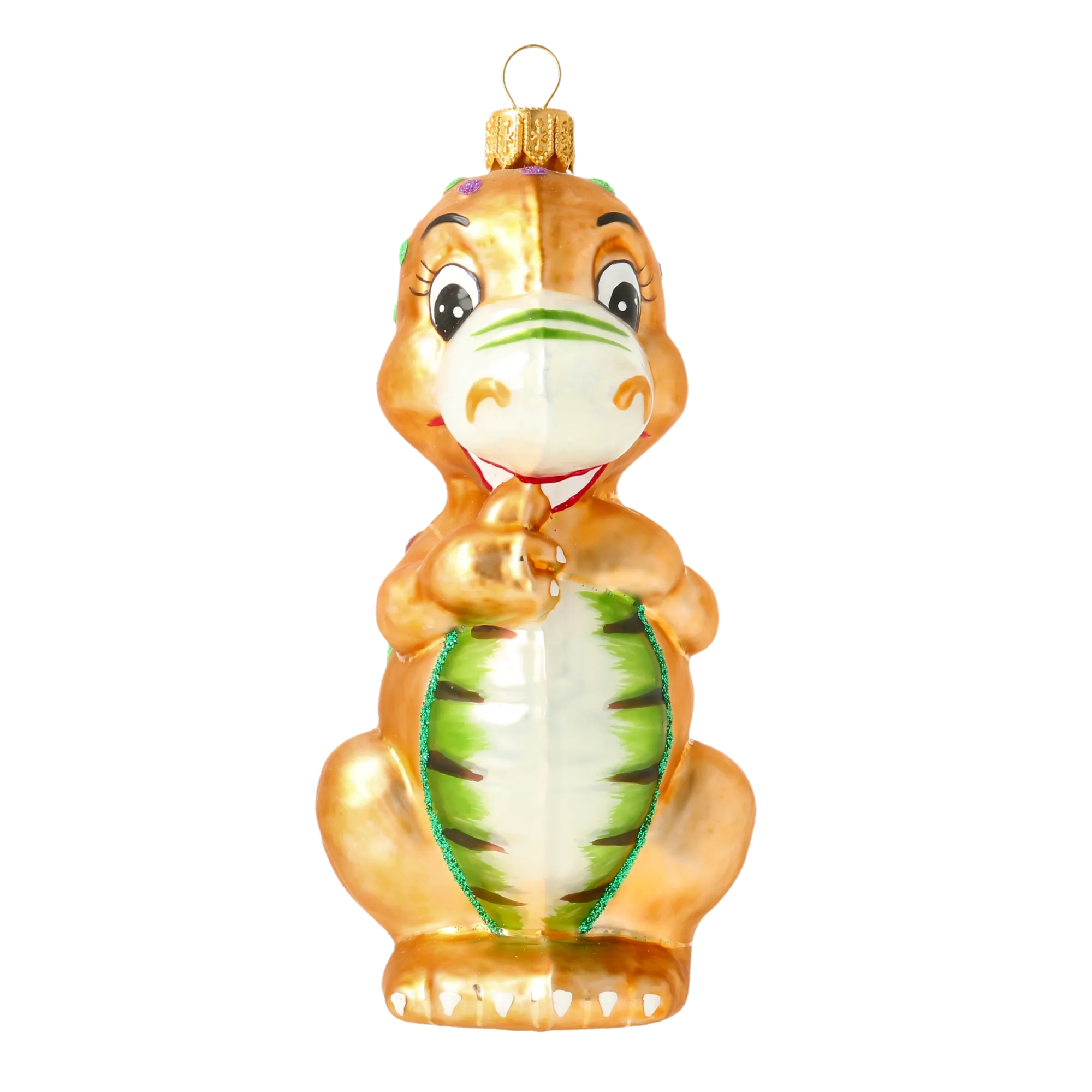 Gentle Gilded Behemoth | Hand-Painted Glass Ornament | Blubom 2020-084