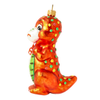 Bashful Amber Titan | Hand-Painted Glass Ornament | Blubom 2020-085