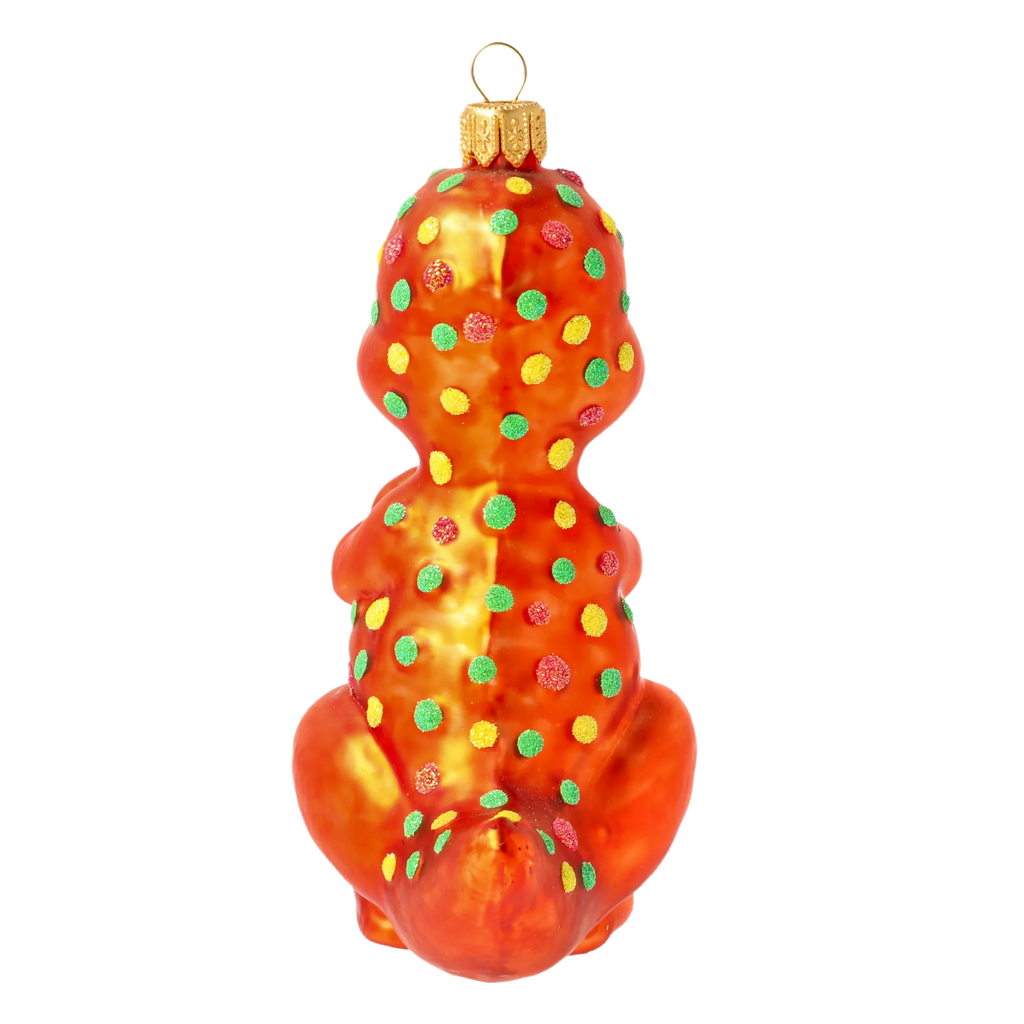 Bashful Amber Titan | Hand-Painted Glass Ornament | Blubom 2020-085