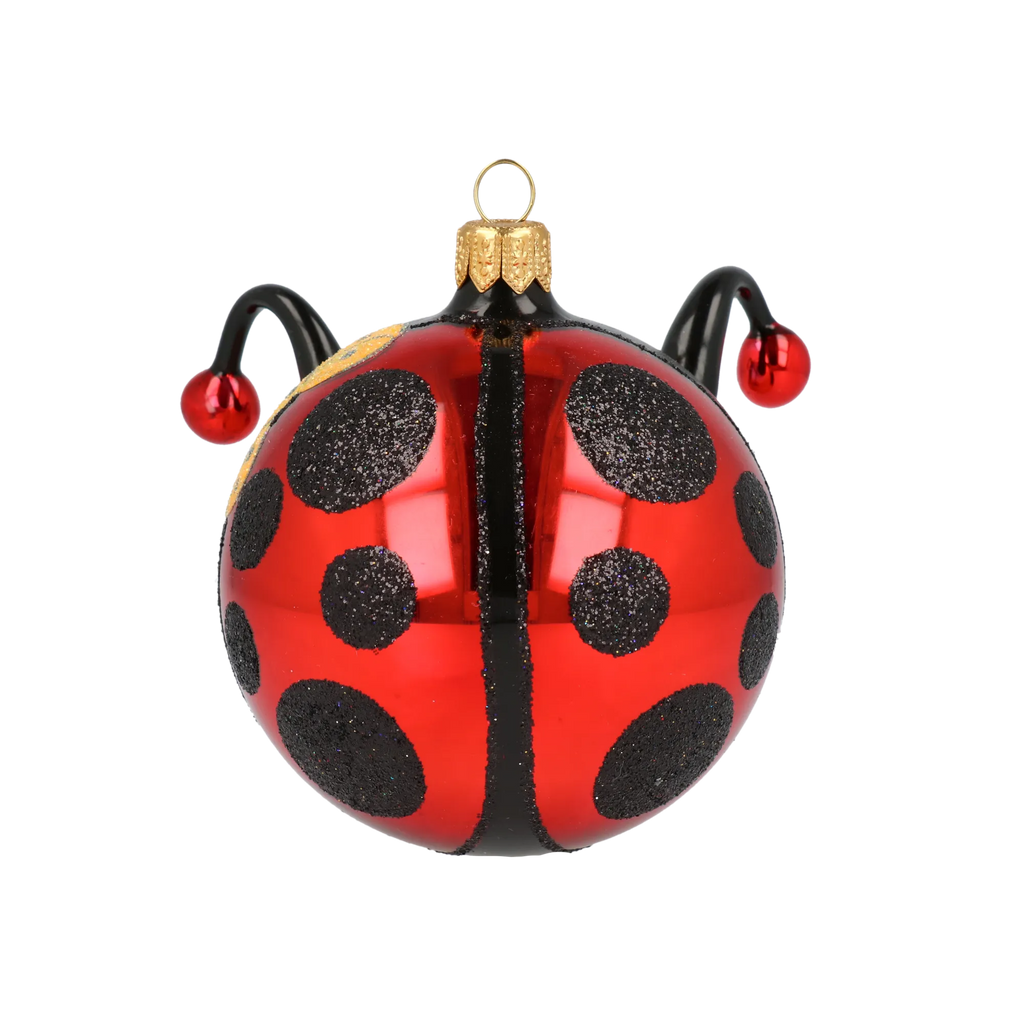 Bashful Crimson Voyager | Hand-Painted Glass Ornament | Blubom 2020-095