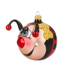 Bashful Crimson Voyager | Hand-Painted Glass Ornament | Blubom 2020-095