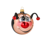 Bashful Crimson Voyager | Hand-Painted Glass Ornament | Blubom 2020-095