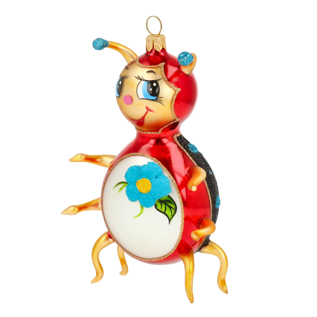 Bashful Meadow Guest | Hand-Painted Glass Ornament | Blubom 2020-097