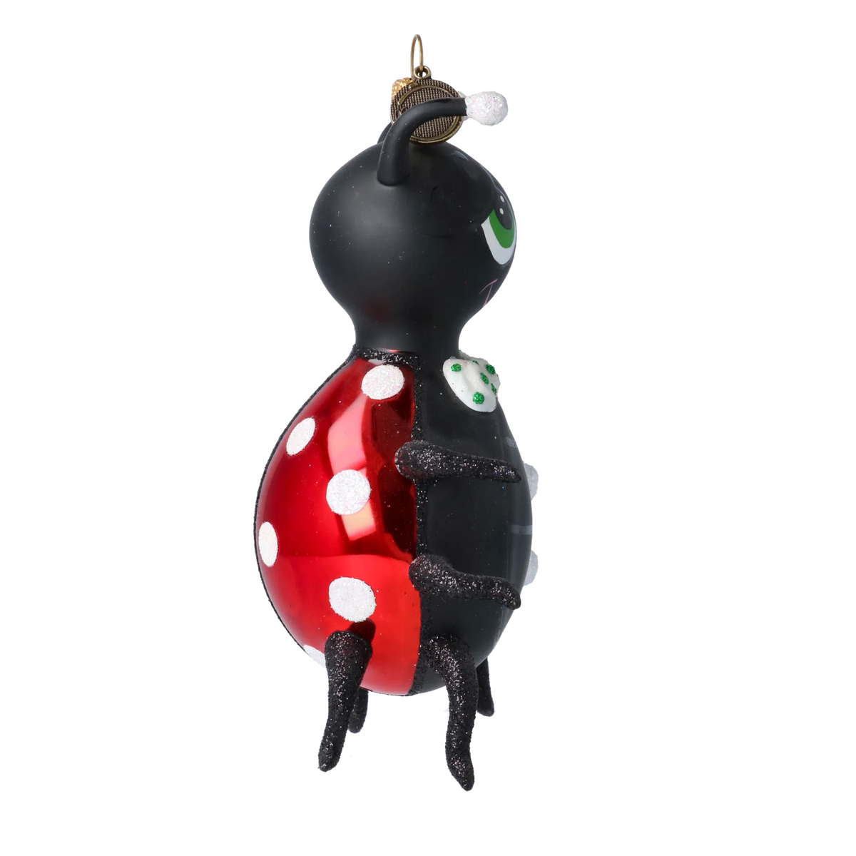 Dapper Midnight Beetle | Hand-Painted Glass Ornament | Blubom 2020-101