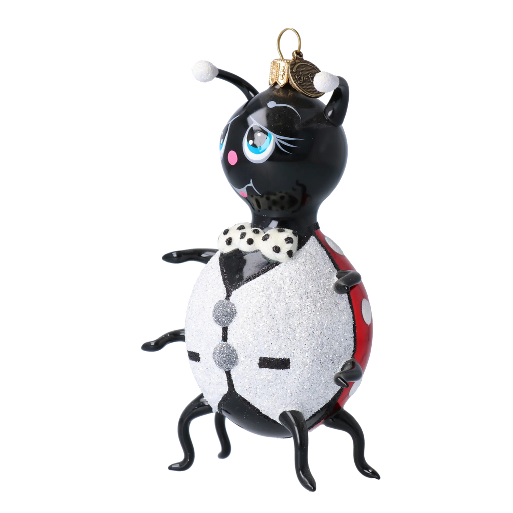 Earnest Midnight Guest | Hand-Painted Glass Ornament | Blubom 2020-102