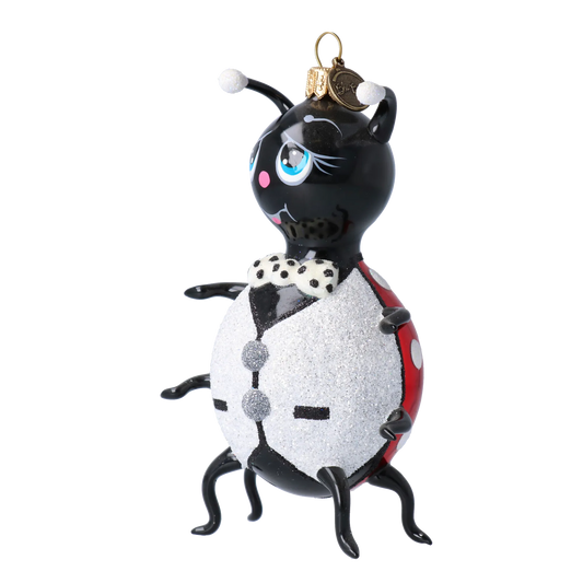 Onyx Tuxedo Beetle Premium christmas glass ornament 2020-102