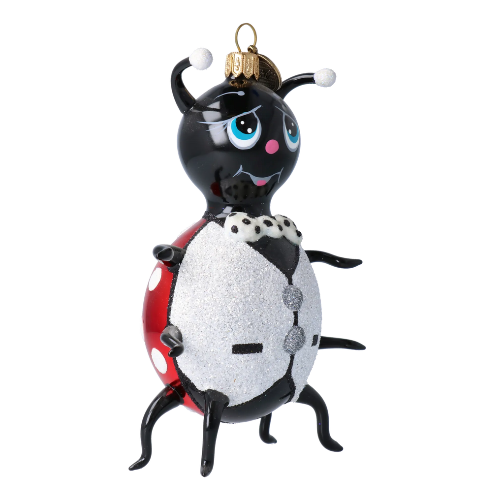 Earnest Midnight Guest | Hand-Painted Glass Ornament | Blubom 2020-102