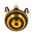 Load image into Gallery viewer, Bee Love Handmade Glass Christmas ornament bee

