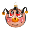 Load image into Gallery viewer, Bee Love Handmade Glass Christmas ornament bee
