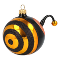 Load image into Gallery viewer, Bee Love Handmade Glass Christmas ornament bee
