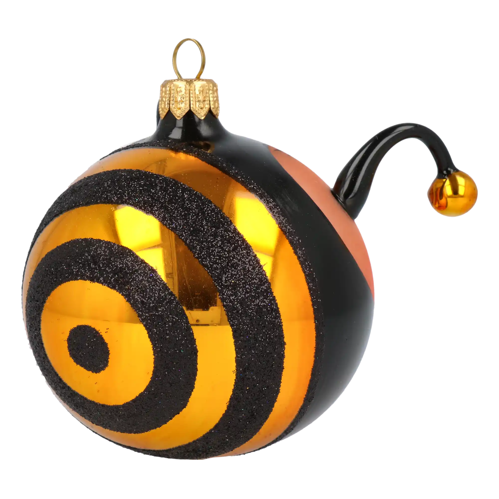 Bee Love Handmade Glass Christmas ornament bee