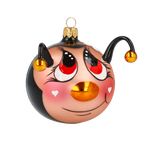 Bashful Heart Beetle | Hand-Painted Glass Ornament | Blubom 2020-110